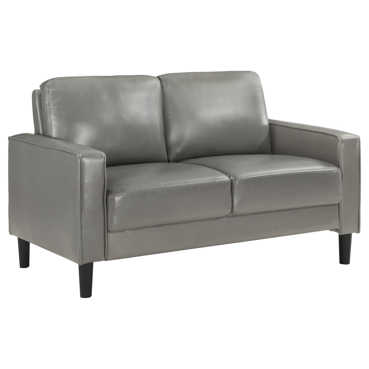 Ruth 2-piece Upholstered Track Arm Sofa Set Grey