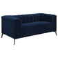 Chalet 2-piece Upholstered Tuxedo Arm Tufted Sofa Set Blue