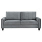 Davis 2-piece Upholstered Rolled Arm Sofa Grey