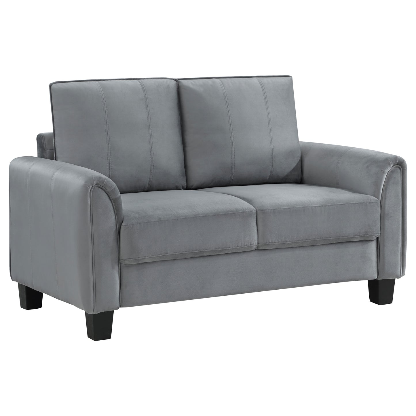 Davis 2-piece Upholstered Rolled Arm Sofa Grey