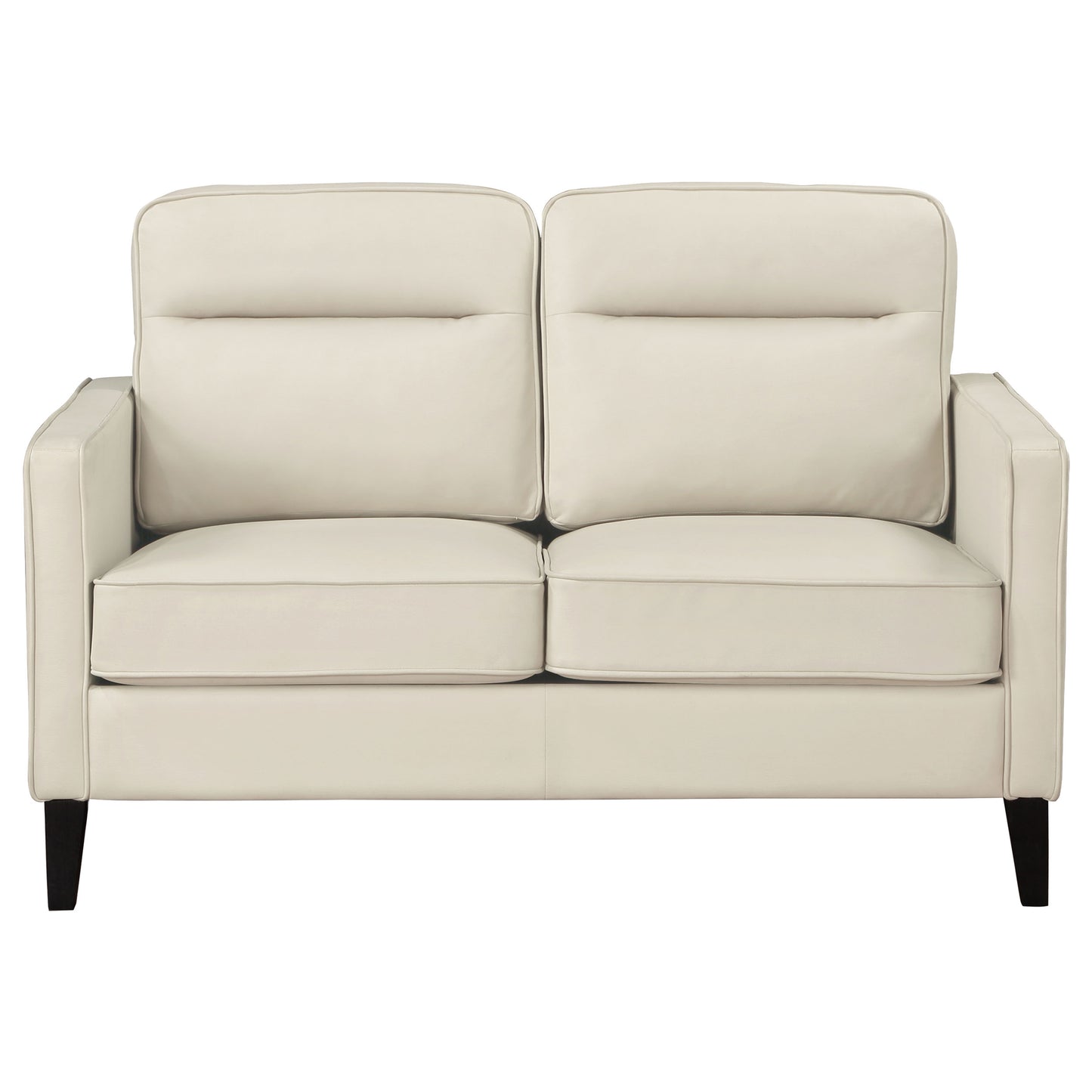 Jonah 2-piece Upholstered Track Arm Sofa Set Ivory