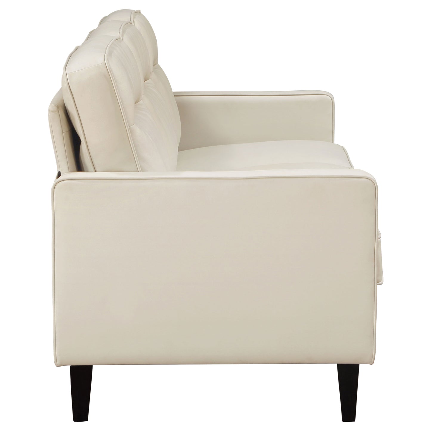 Jonah 3-piece Upholstered Track Arm Sofa Set Ivory