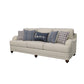 Glenn Upholstered English Arm Sofa Light Grey and Blue