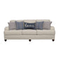 Glenn Upholstered English Arm Sofa Light Grey and Blue