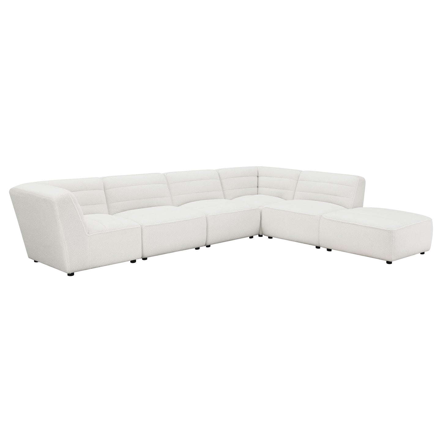 Sunny 6-piece Upholstered Modular Sectional Sofa Natural