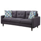 Watsonville Upholstered Track Arm Tufted Sofa Grey