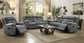 Higgins Upholstered Motion Reclining Loveseat Grey