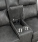 Raelynn 2-piece Upholstered Reclining Sofa Set Grey