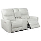 Greenfield Upholstered Power Reclining Loveseat Dove Grey