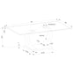 Pruitt Rectangular Glass Top Metal Coffee Table Satin Silver