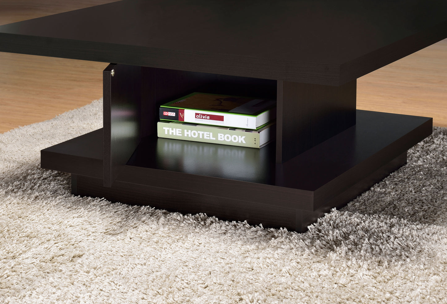 Reston Square Engineered Wood Coffee Table Cappuccino