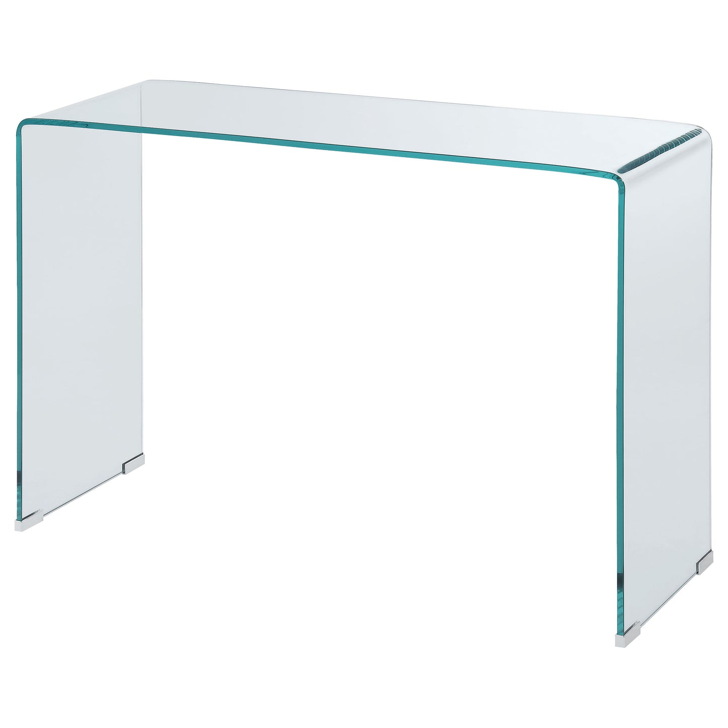 Ripley Tempered Bent Glass Entryway Console Table Clear