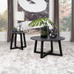 Skylark Round Marble-like SmartTop Coffee Table Black