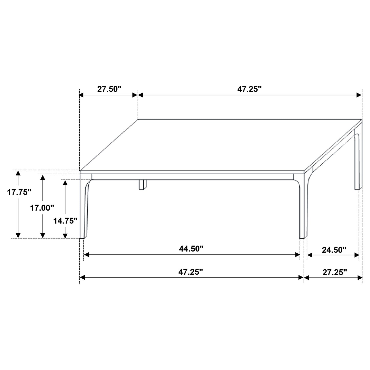 Polaris Rectangular SmartTop Coffee Table Grey and Light Oak