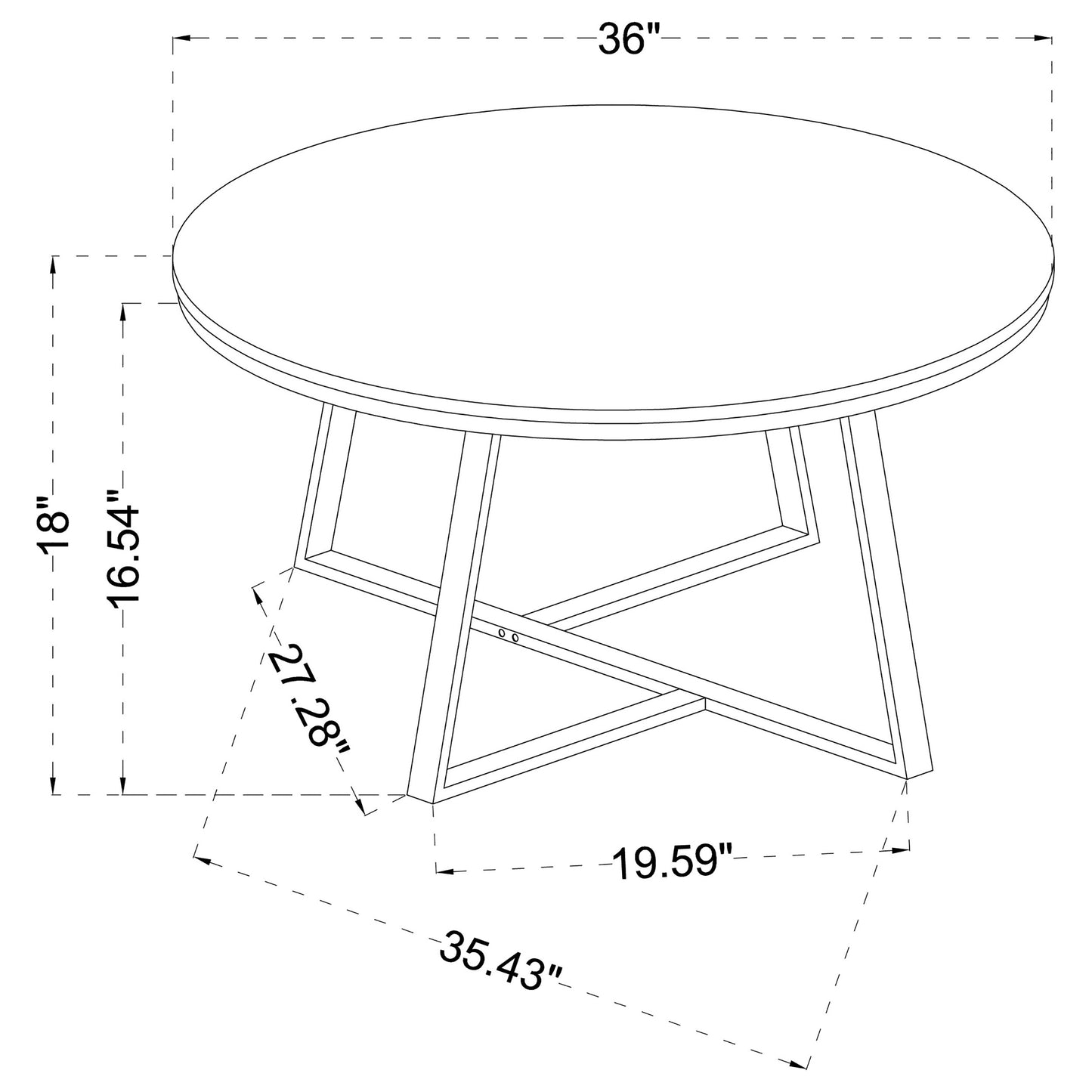 Hugo Round Faux Marble Coffee Table White and Matte Black