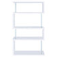 Emelle 63-inch 4-shelf Glass Panel Bookshelf White