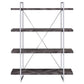 Grimma 63-inch 4-shelf Bookshelf Rustic Grey and Chrome