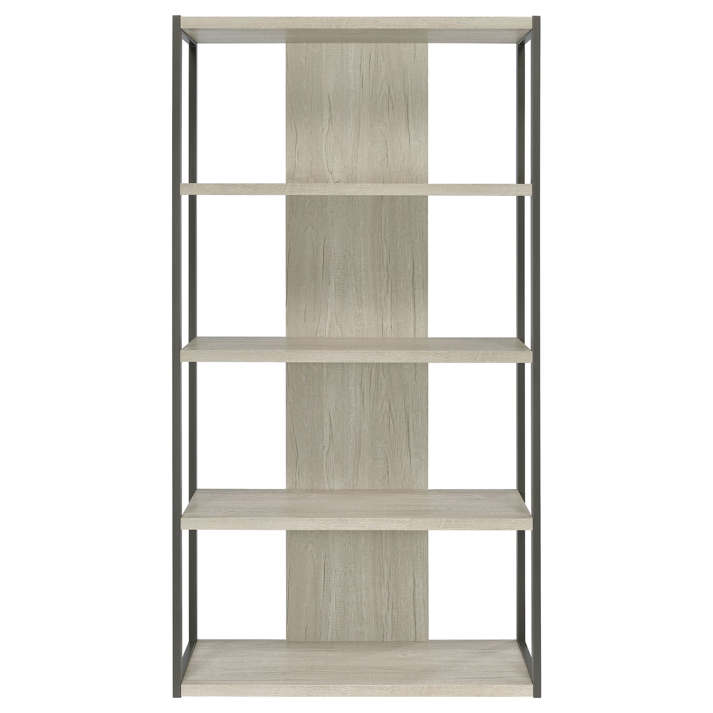 Loomis 72-inch 4-shelf Bookshelf Whitewashed Grey