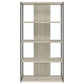 Loomis 72-inch 4-shelf Bookshelf Whitewashed Grey