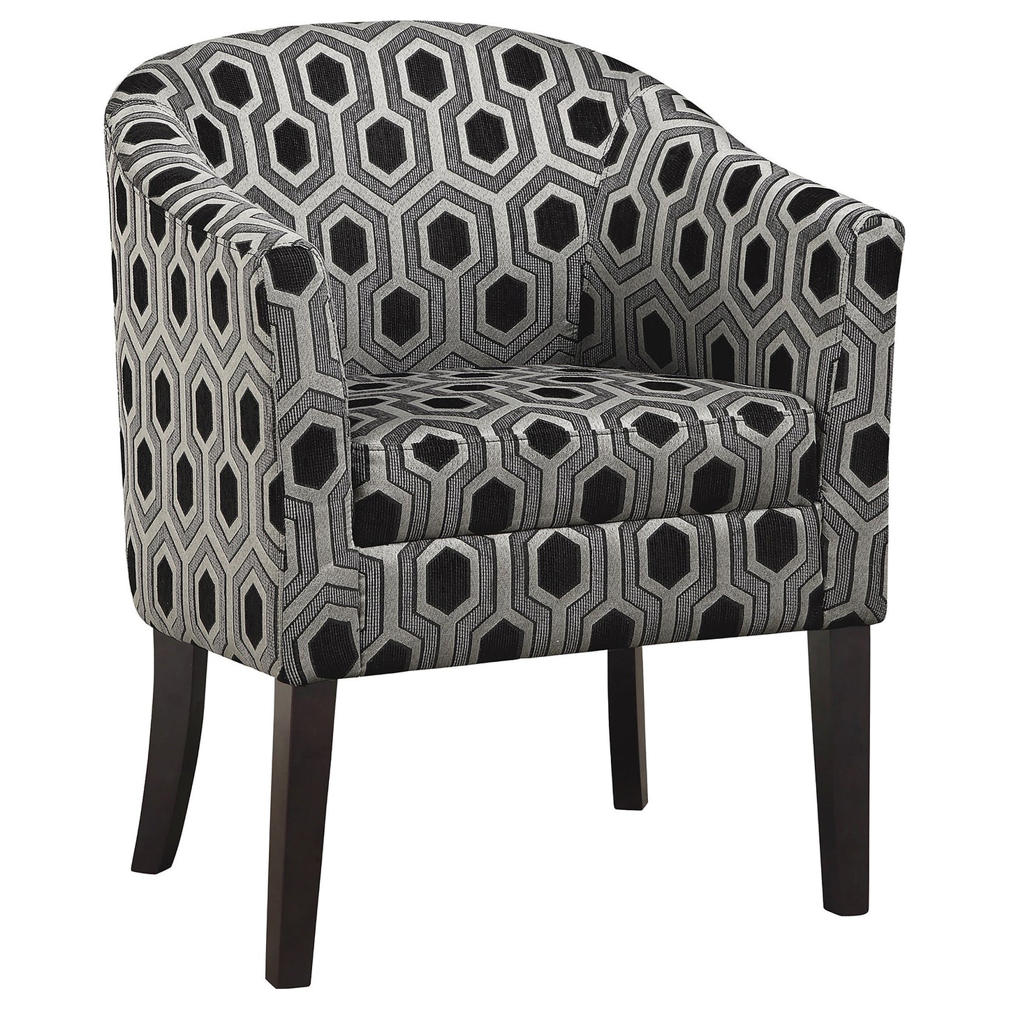 Jansen Upholstered Accent Club Chair Grey and Black