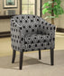 Jansen Upholstered Accent Club Chair Grey and Black