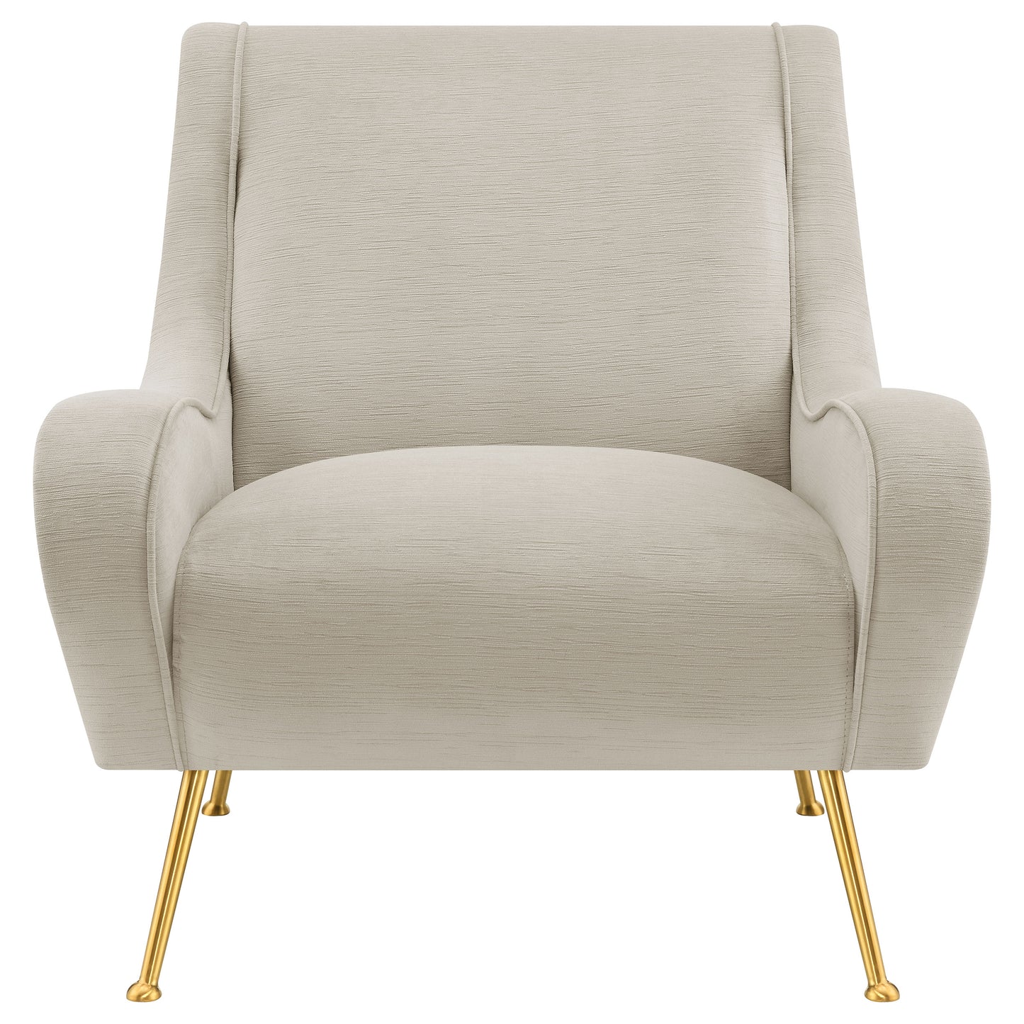 Ricci Upholstered Saddle Arm Accent Chair Stone