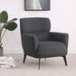 Andrea Upholstered Crecent Arm Accent Chair Grey