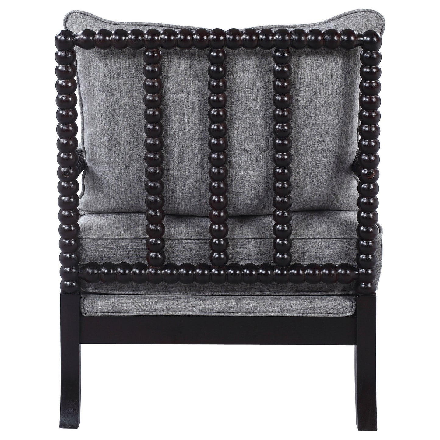 Blanchett Upholstered Bobbin Accent Chair Grey and Black