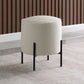 Basye Round Upholstered Ottoman Ivory