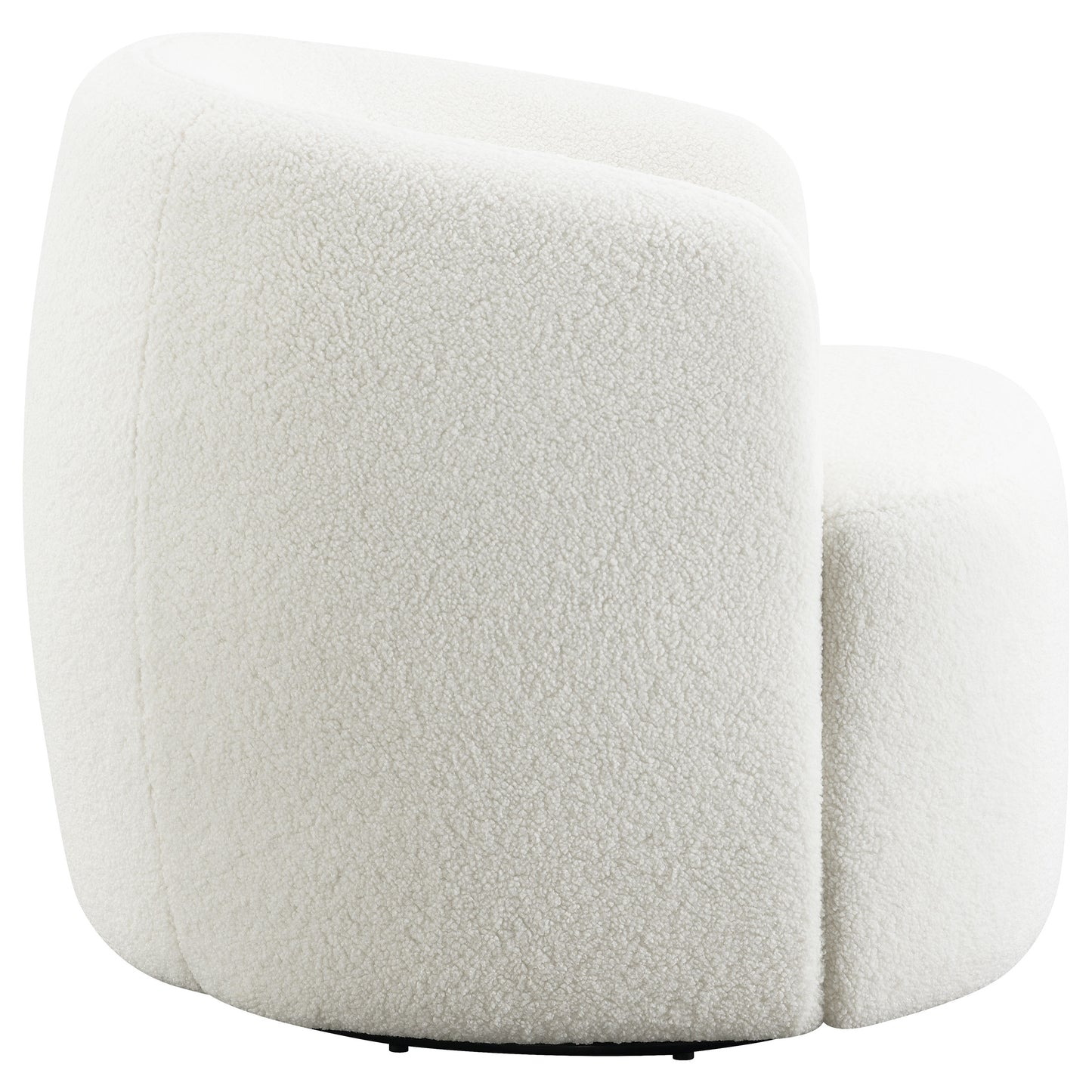 Hudson Faux Sheepskin Upholstered Swivel Chair Natural