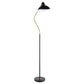 Lucien 69-inch Dome Shade Metal Task Floor Lamp Black