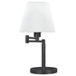 Colombe 20-inch Empire Shade Swing Arm Table Lamp Black