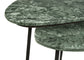 Tobias 2-piece Triangular Marble Top Nesting Table Green