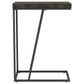 Carly Expandable Engineered Wood C-Shaped Side Table Grey