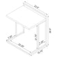 Dani Rectangular C-Shaped Sofa Side Table White High Gloss