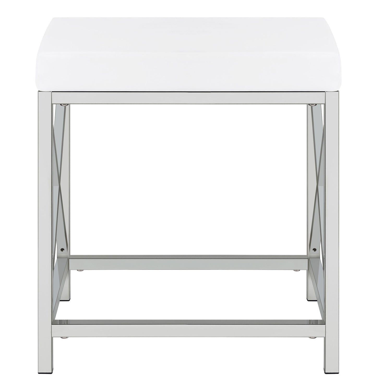 Eliza Vanity Set with Lighting & Stool White and Chrome