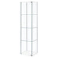 Bellatrix 4-shelf Clear Glass Curio Cabinet White