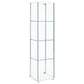 Bellatrix 4-shelf Clear Glass Curio Cabinet White