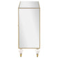 Astilbe 2-door Mirrored Accent Cabinet Silver and Champagne