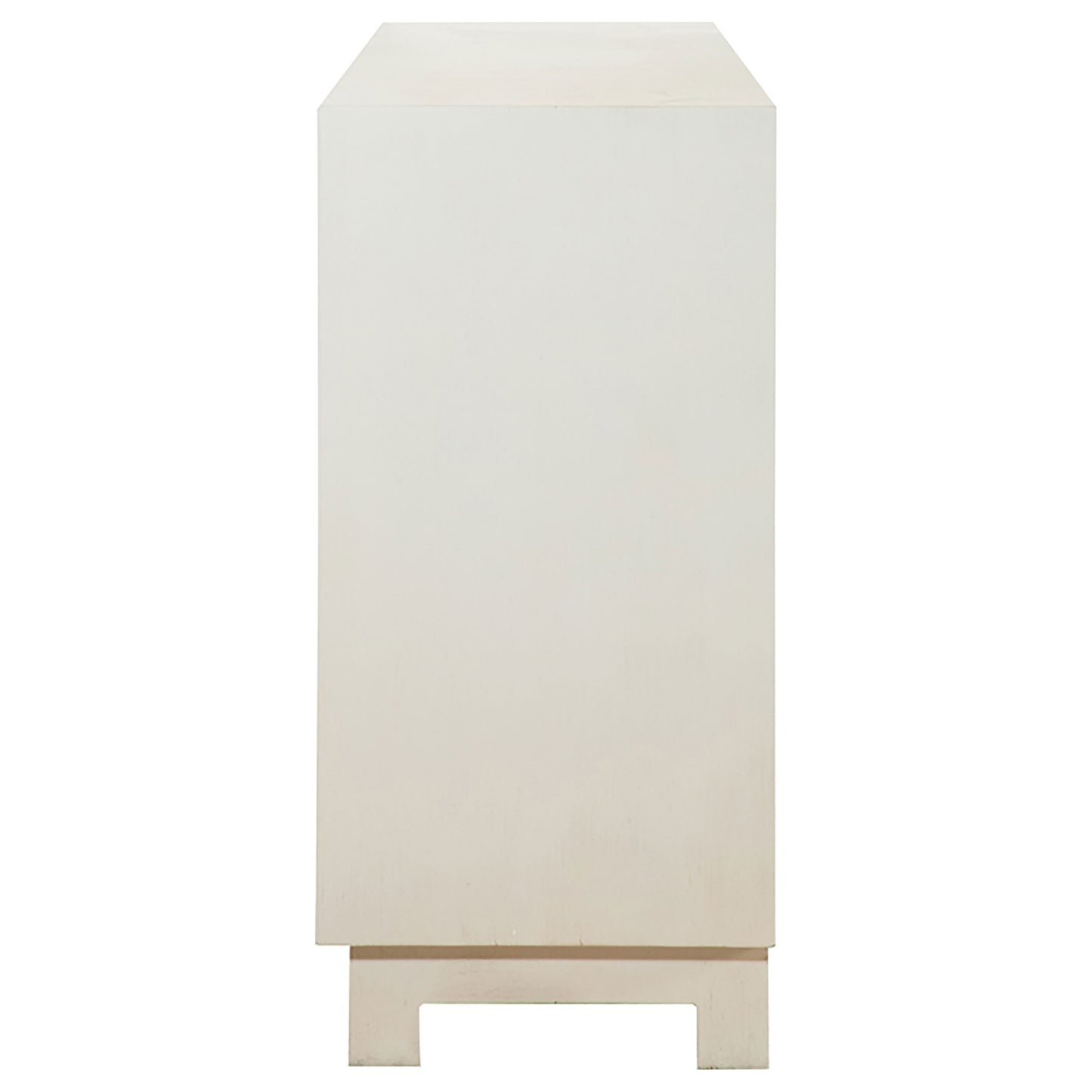 Voula 4-door Wood Accent Storage Cabinet White and Gold