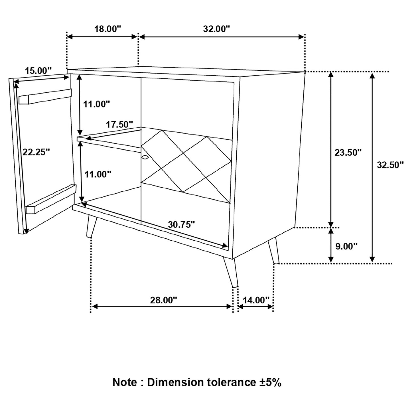 Alyssum 2-door Mango Wood Accent Cabinet Natural