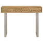 Draco 2-drawer Console Table Hand Carved Details Natural