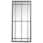 Annetta 24 x 52 Inch Window Pane Floor or Wall Mirror Black