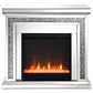 Lorelai Mirrored Freestanding Electric Fireplace Silver