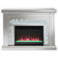 Gilmore Mirrored Freestanding Electric Fireplace Silver