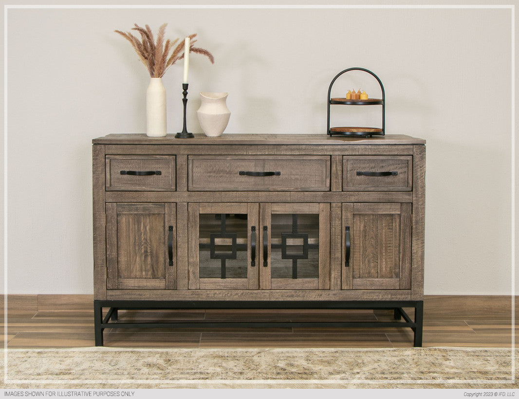 3 Drawer & 4 Doors Console